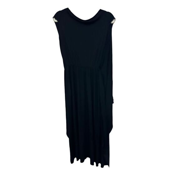 REFORMATION Sage Wrap Tencel Midi Dress Black Off Shoulder Size L - Picture 3 of 8